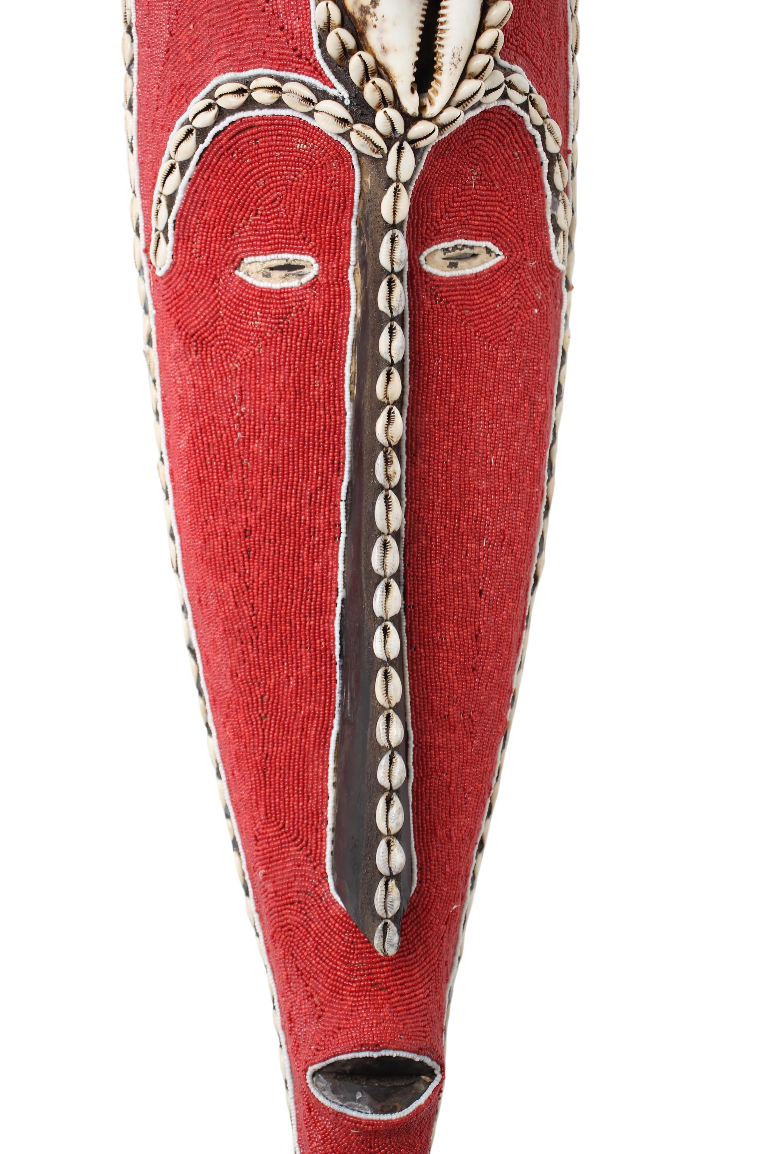 Fang Tribe Beaded Mask ~28.7" Tall (New 2024)