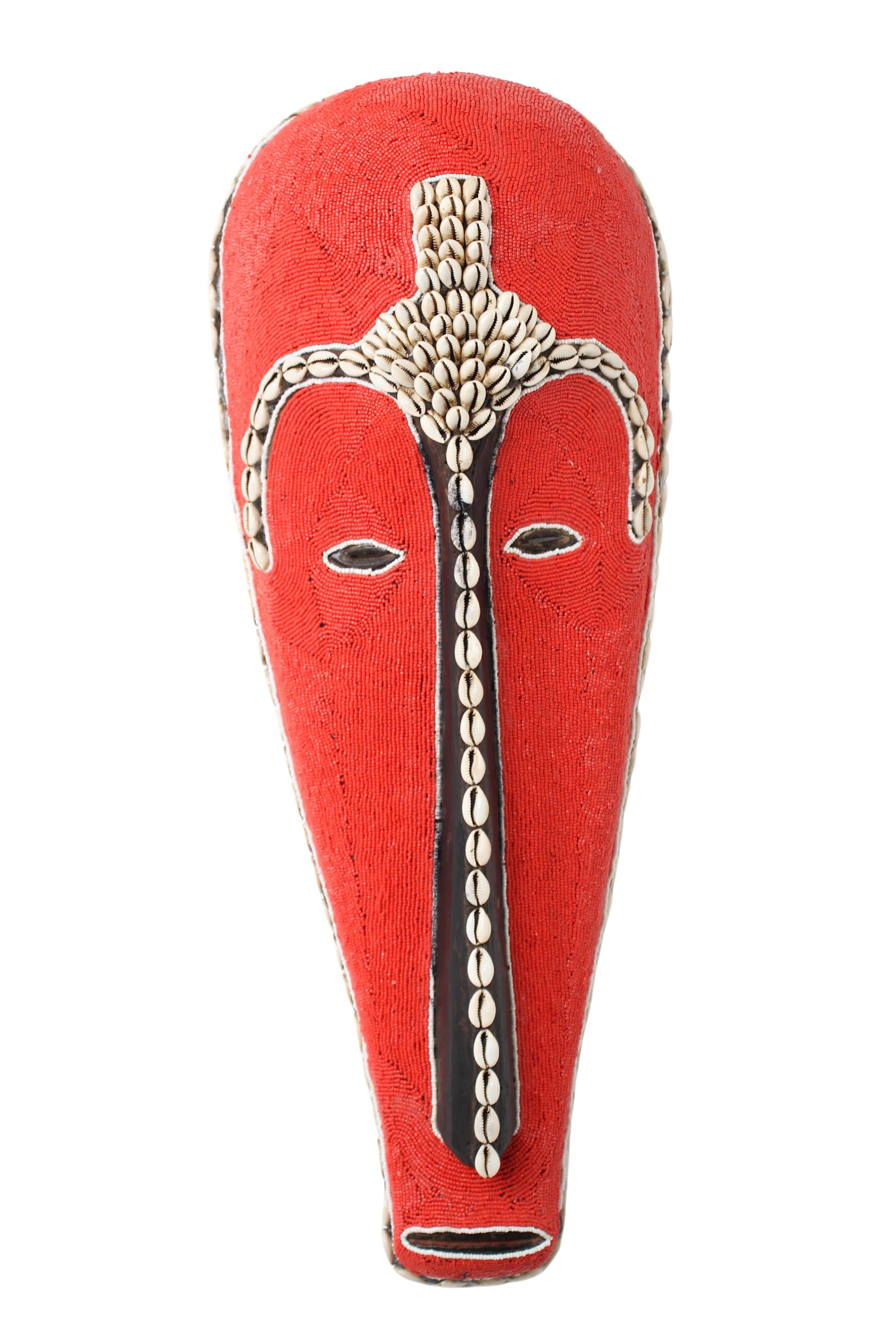 Fang Tribe Beaded Mask ~25.6" Tall (New 2024)