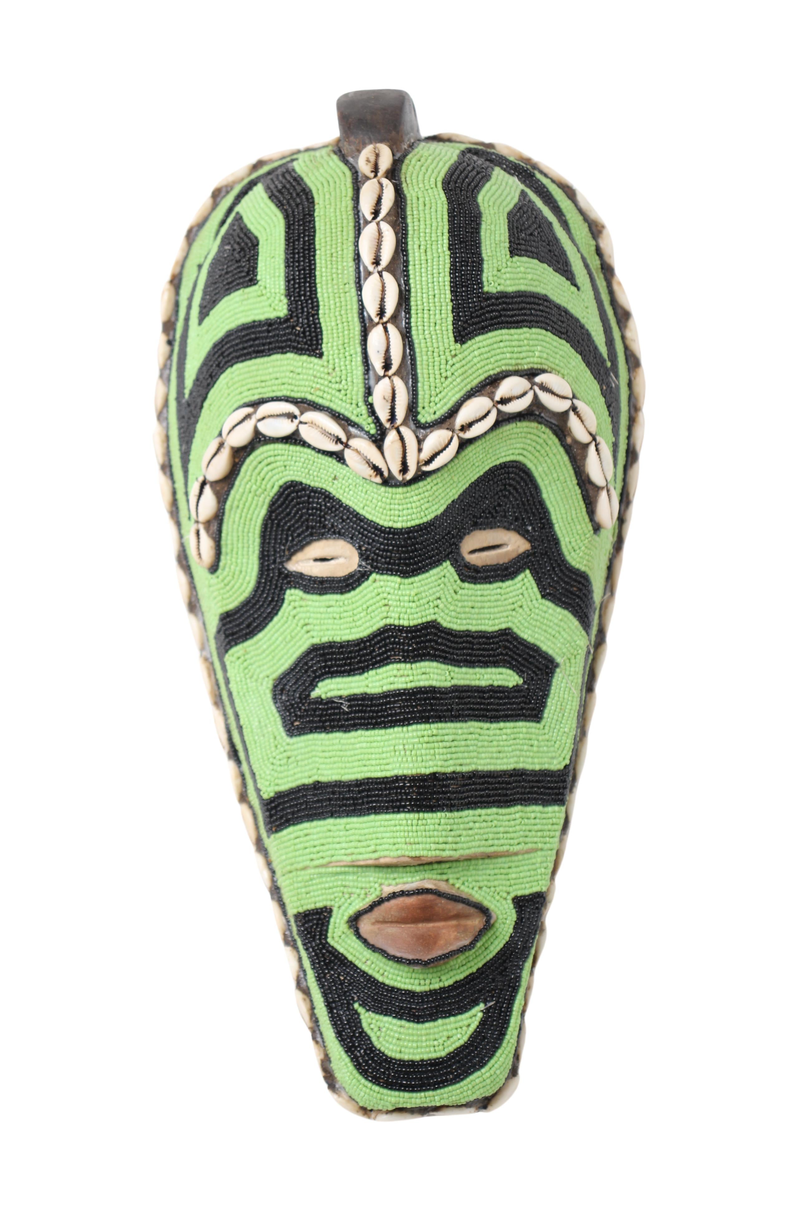 Fang Tribe Beaded Mask ~16.5" Tall (New 2024) - West African Artifacts