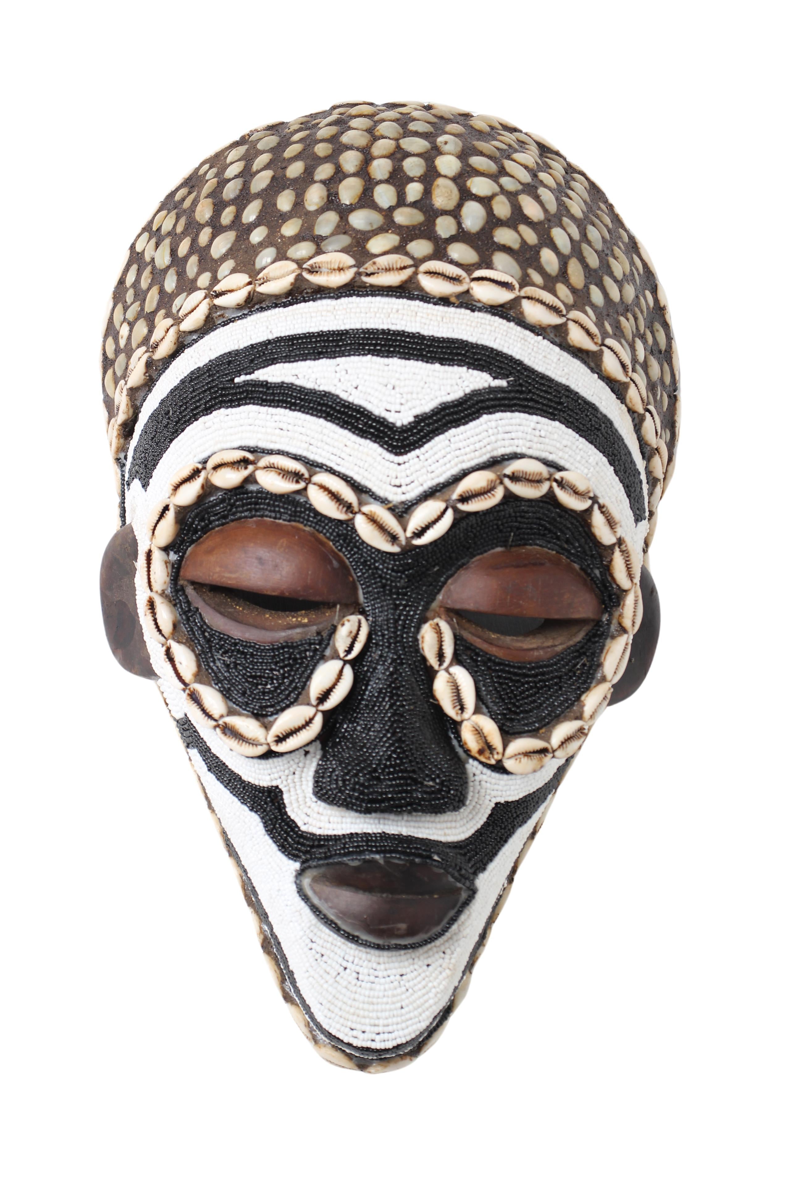 Igbo/Ibo Tribe Beaded Mask ~15" Tall (New 2024)