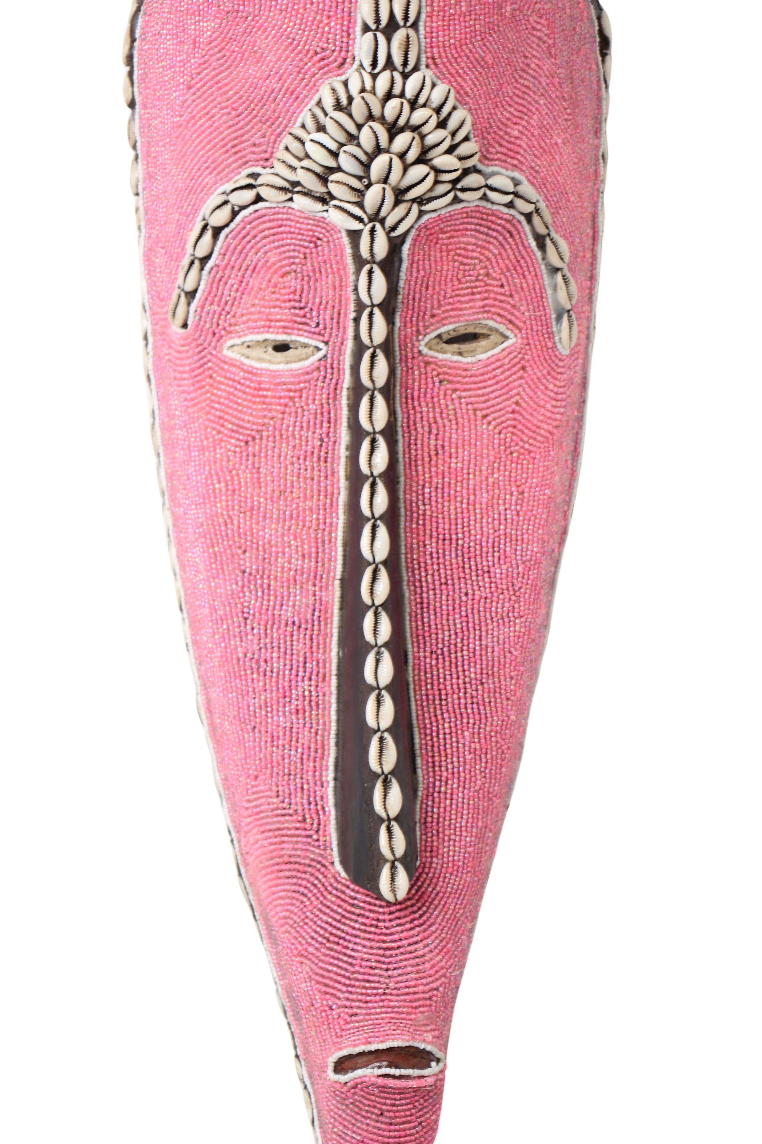 Fang Tribe Beaded Mask ~24" Tall (New 2024)
