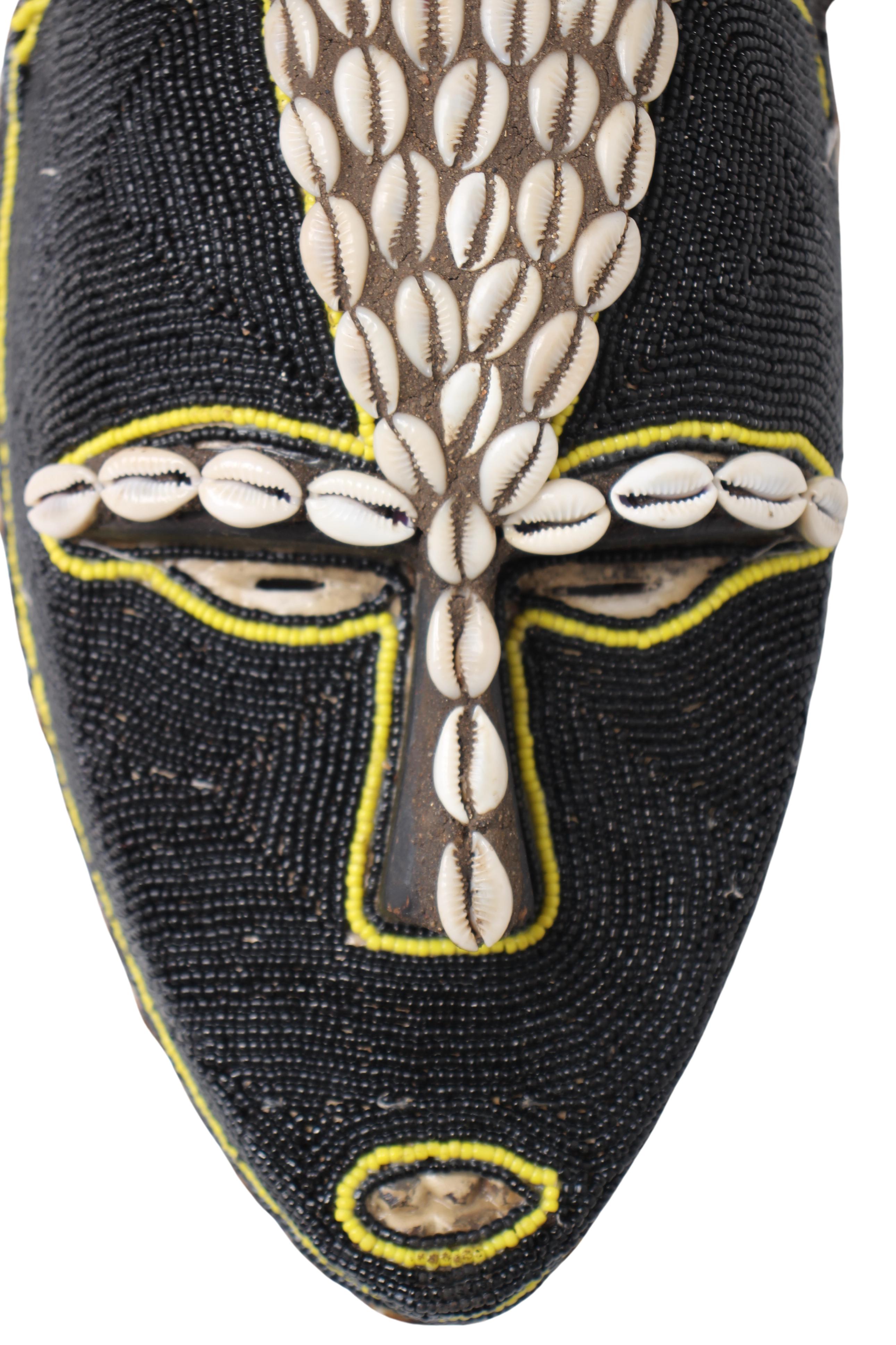 Fang Tribe Beaded Mask ~11" Tall (New 2024)