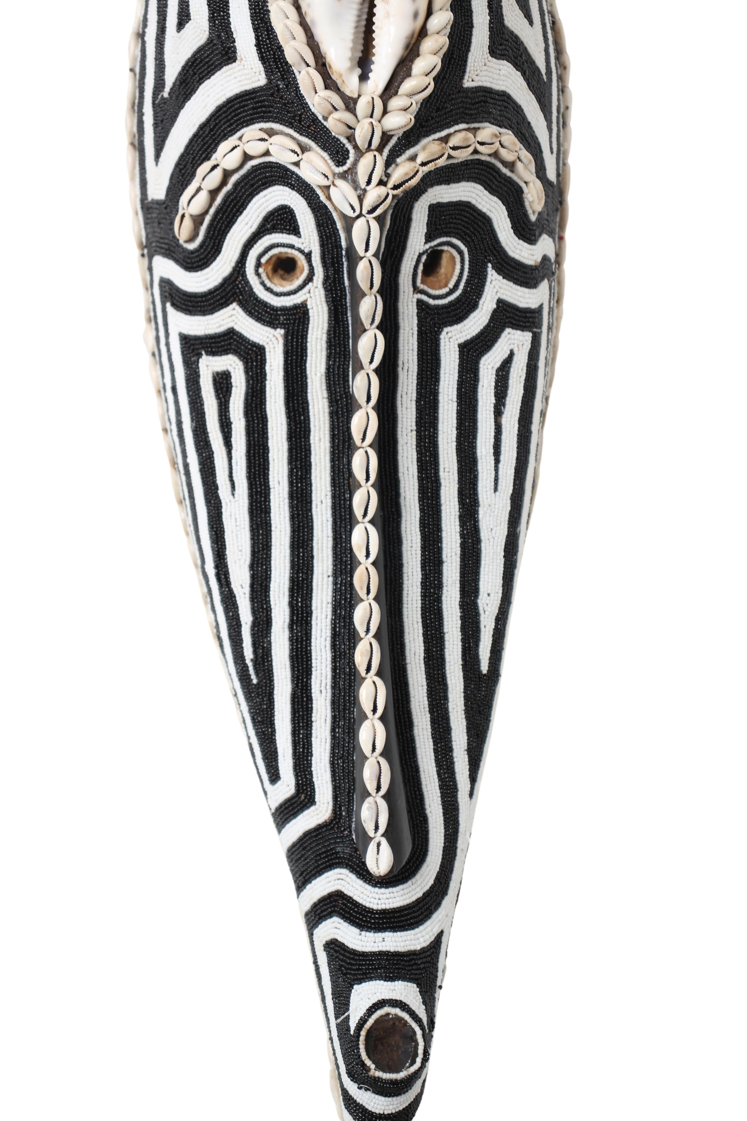 Fang Tribe Beaded Mask ~27.6" Tall (New 2024)