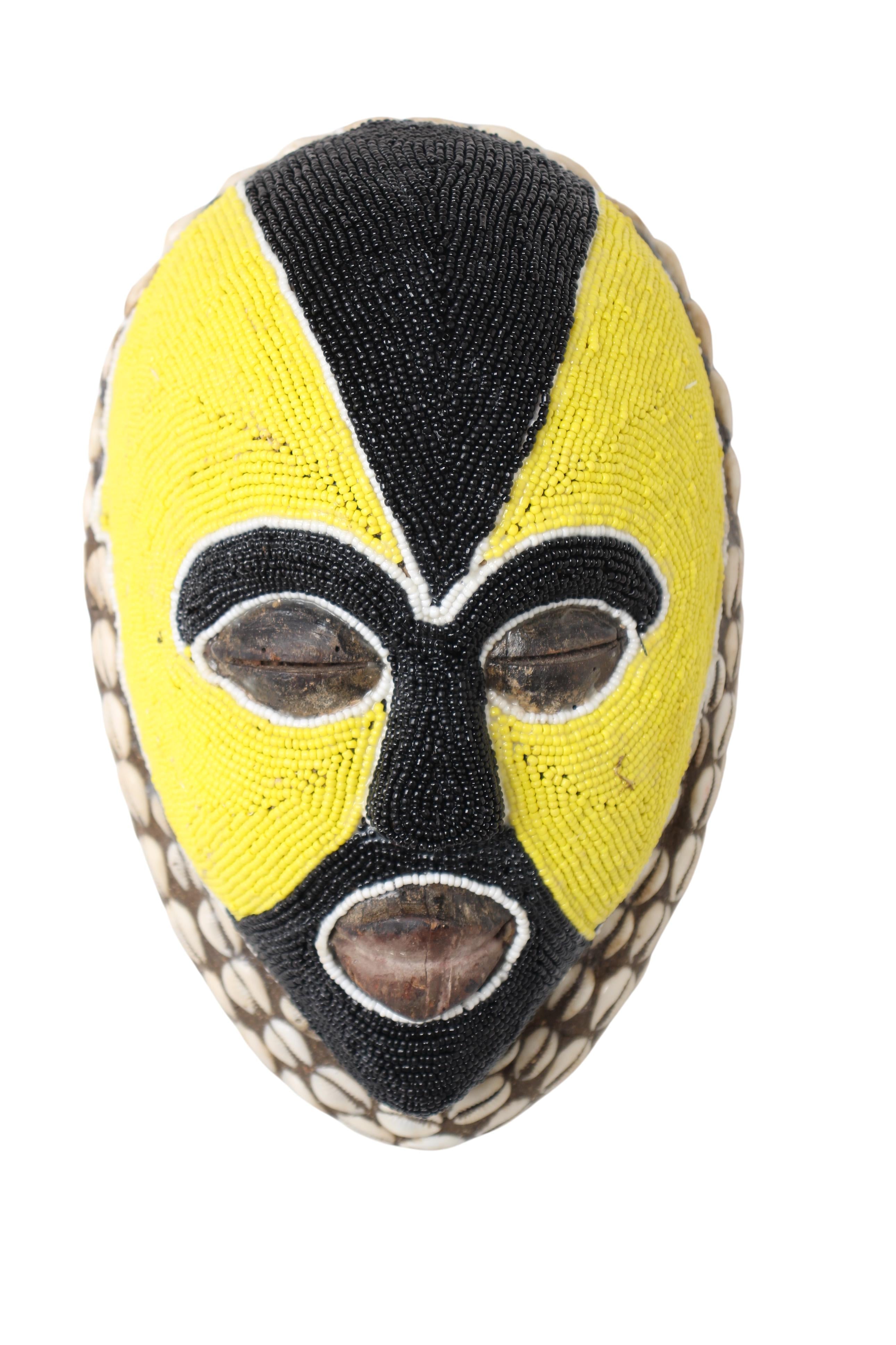 Fang Tribe Beaded Mask ~10.6" Tall (New 2024)