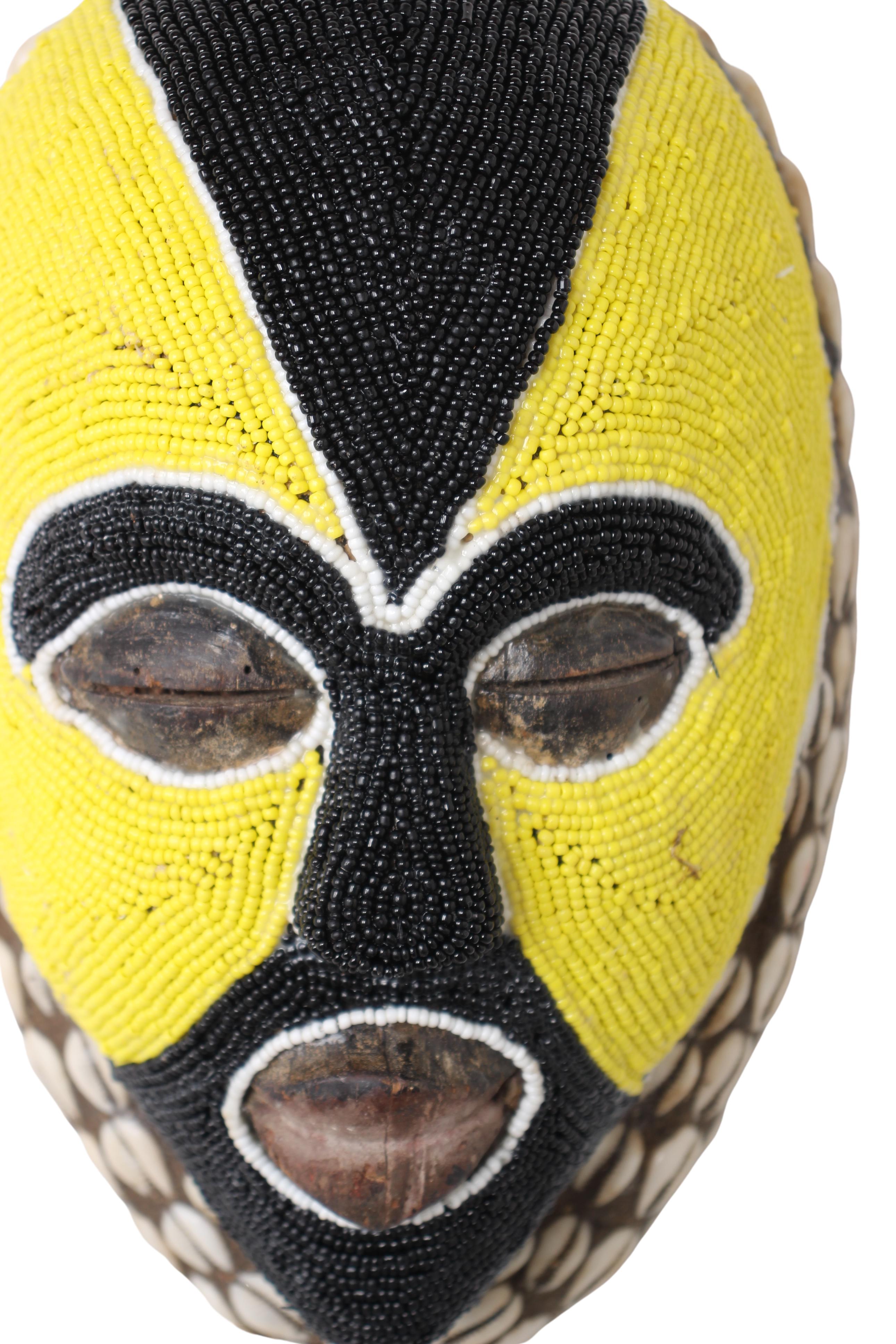 Fang Tribe Beaded Mask ~10.6" Tall (New 2024)