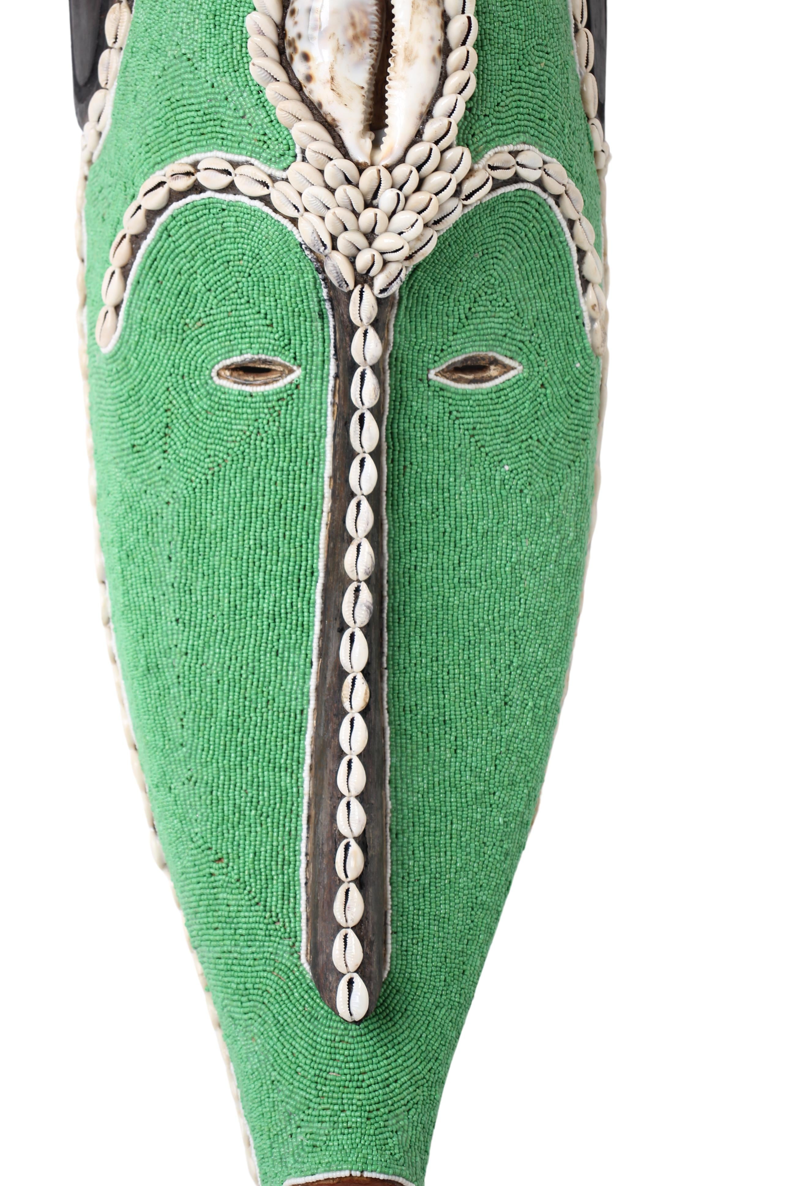 Fang Tribe Beaded Mask ~26.8" Tall (New 2024)