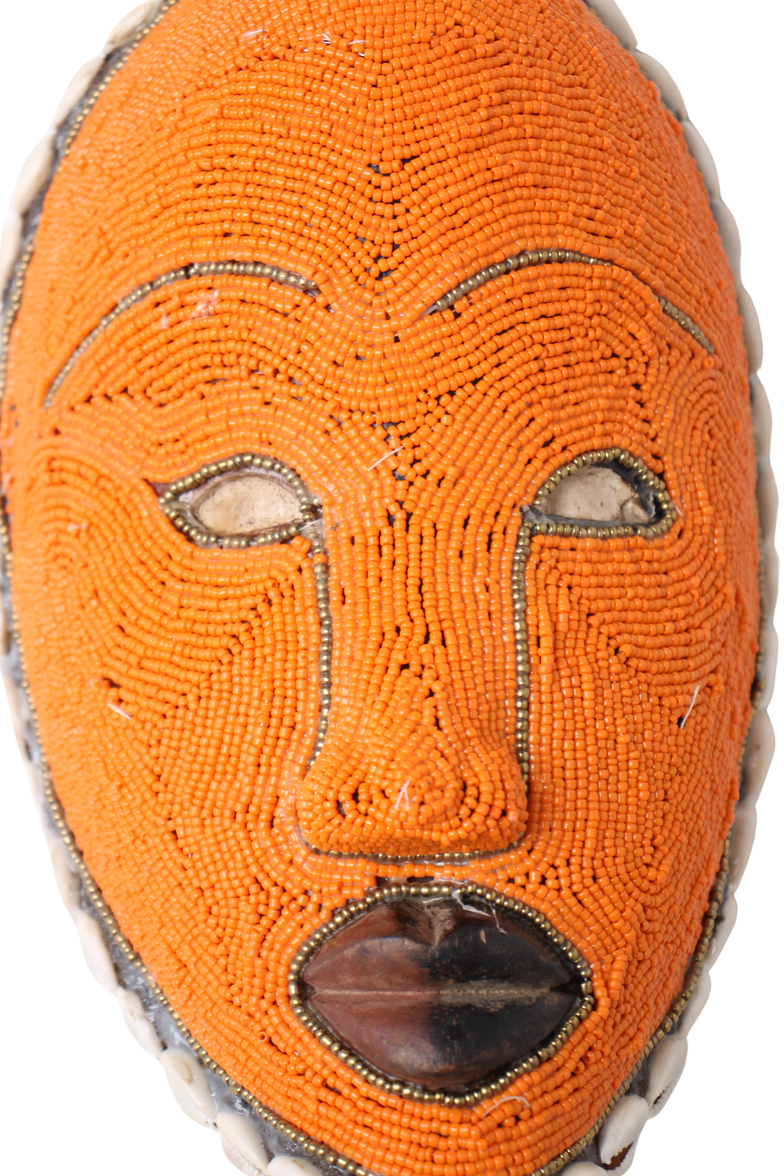 Fang Tribe Beaded Mask ~10.6" Tall (New 2024)