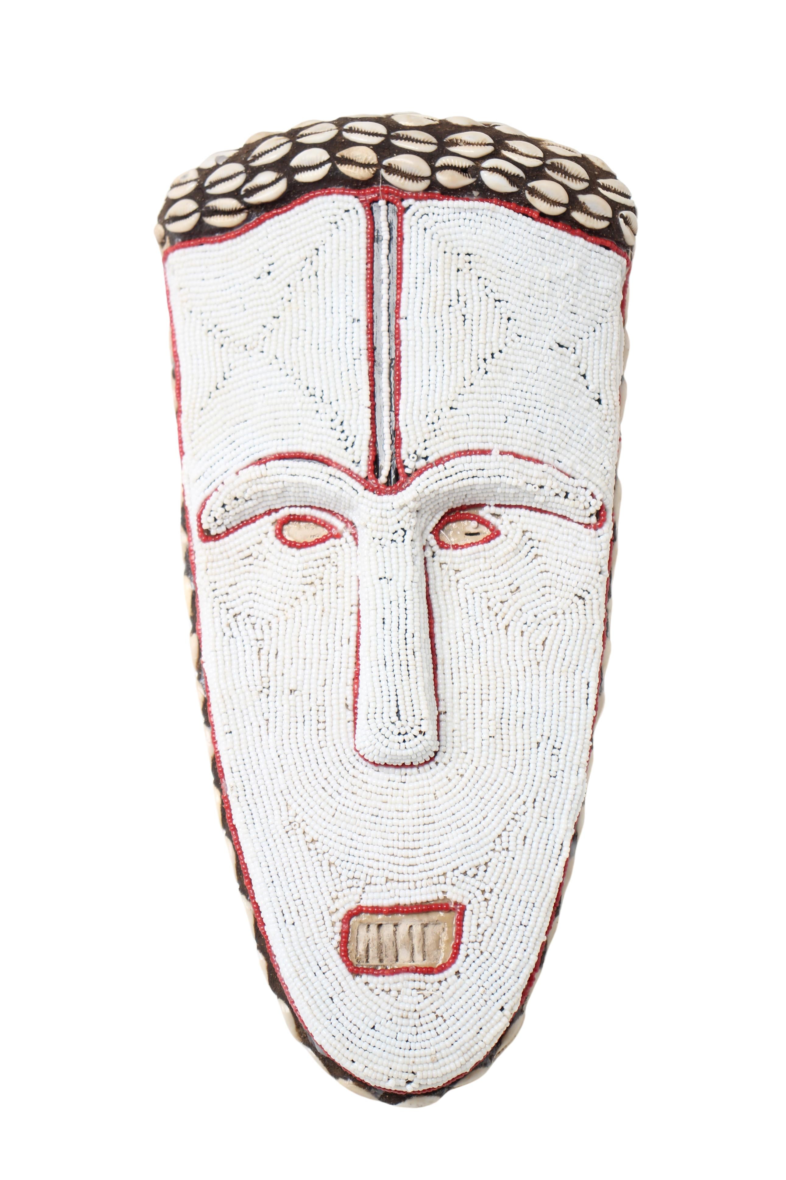 Fang Tribe Beaded Mask ~13.4" Tall (New 2024)