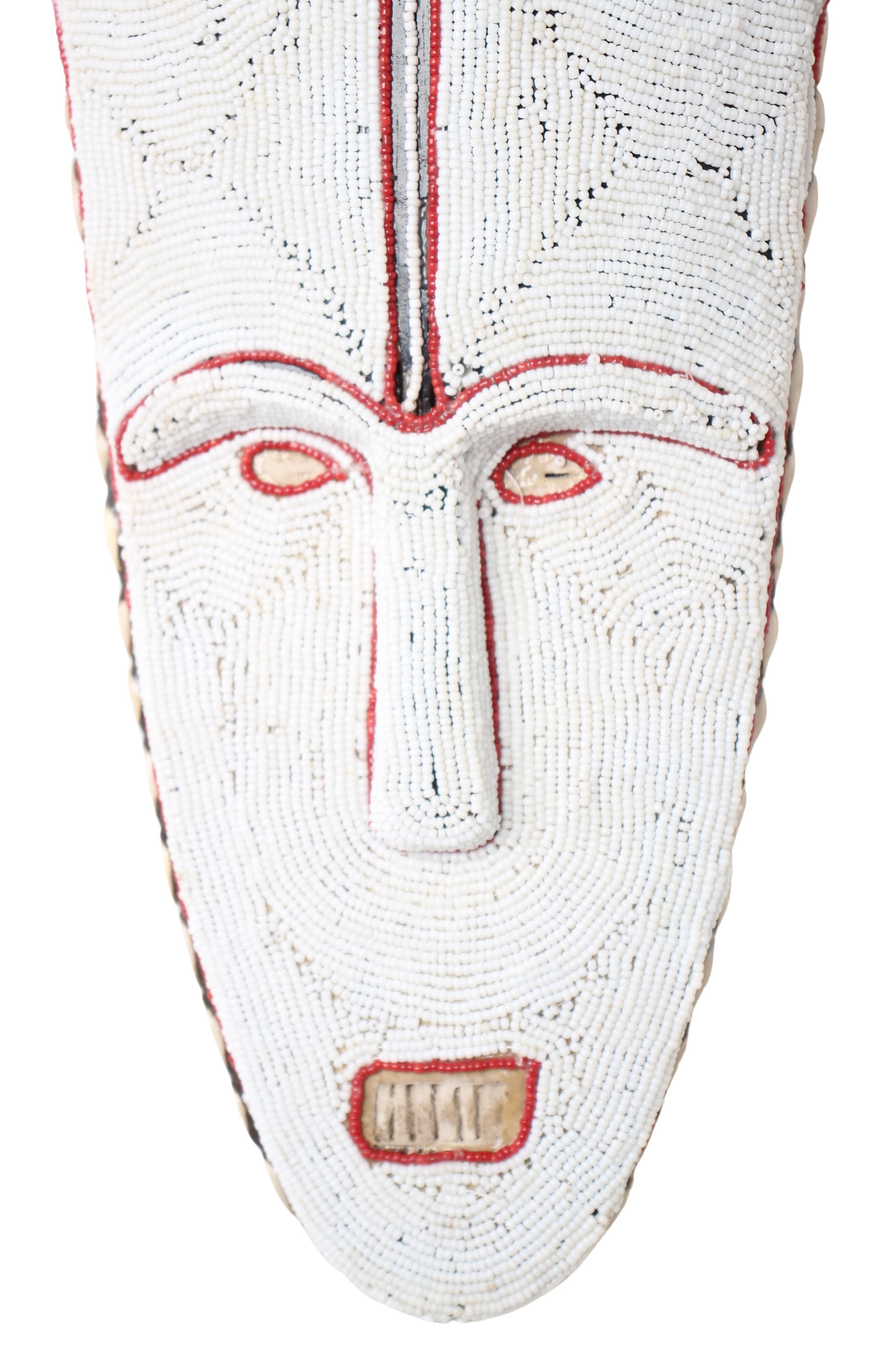 Fang Tribe Beaded Mask ~13.4" Tall (New 2024)