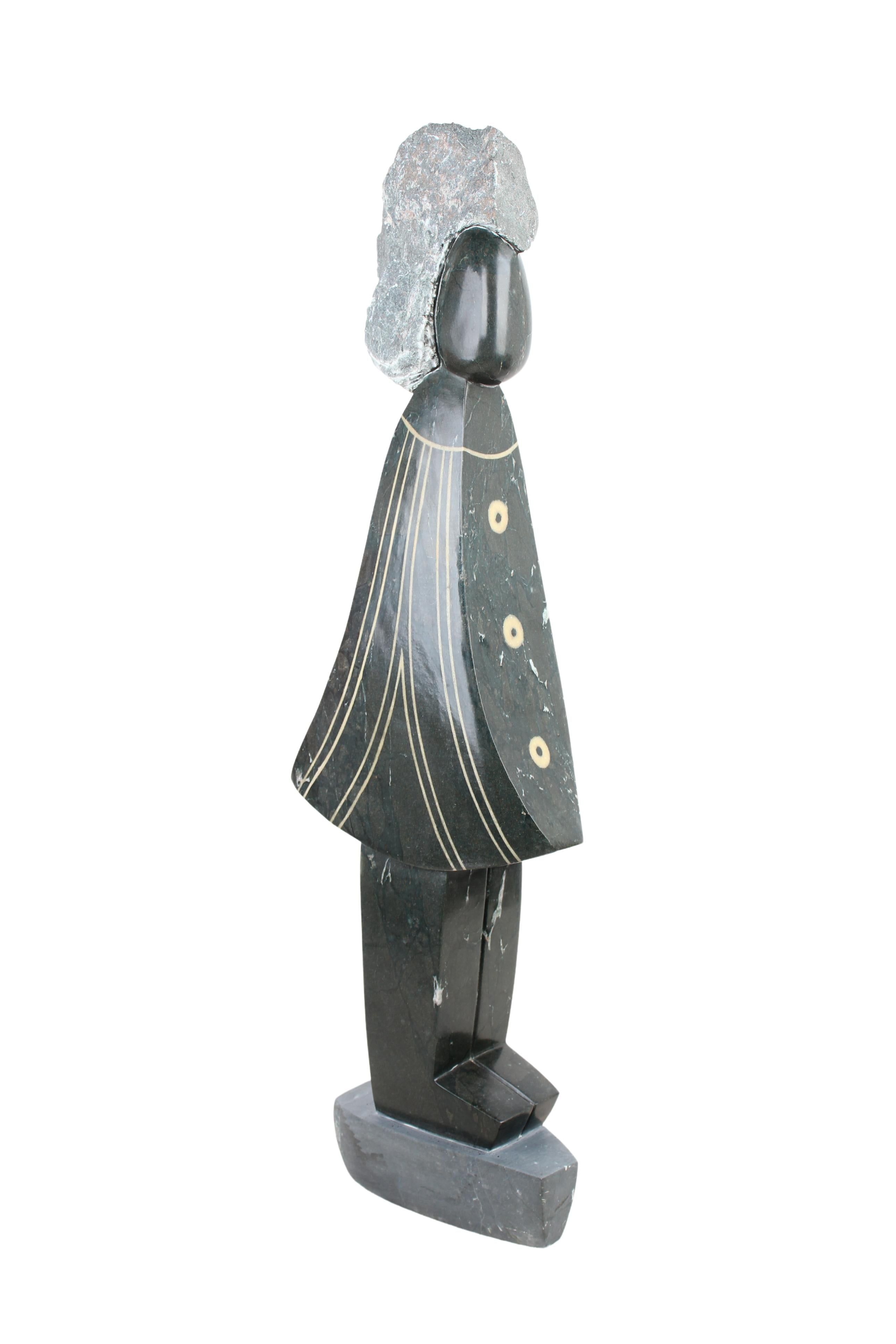 Shona Tribe Springstone Angel Sculpture ~43.7" Tall (New 2024) - Shona Stone