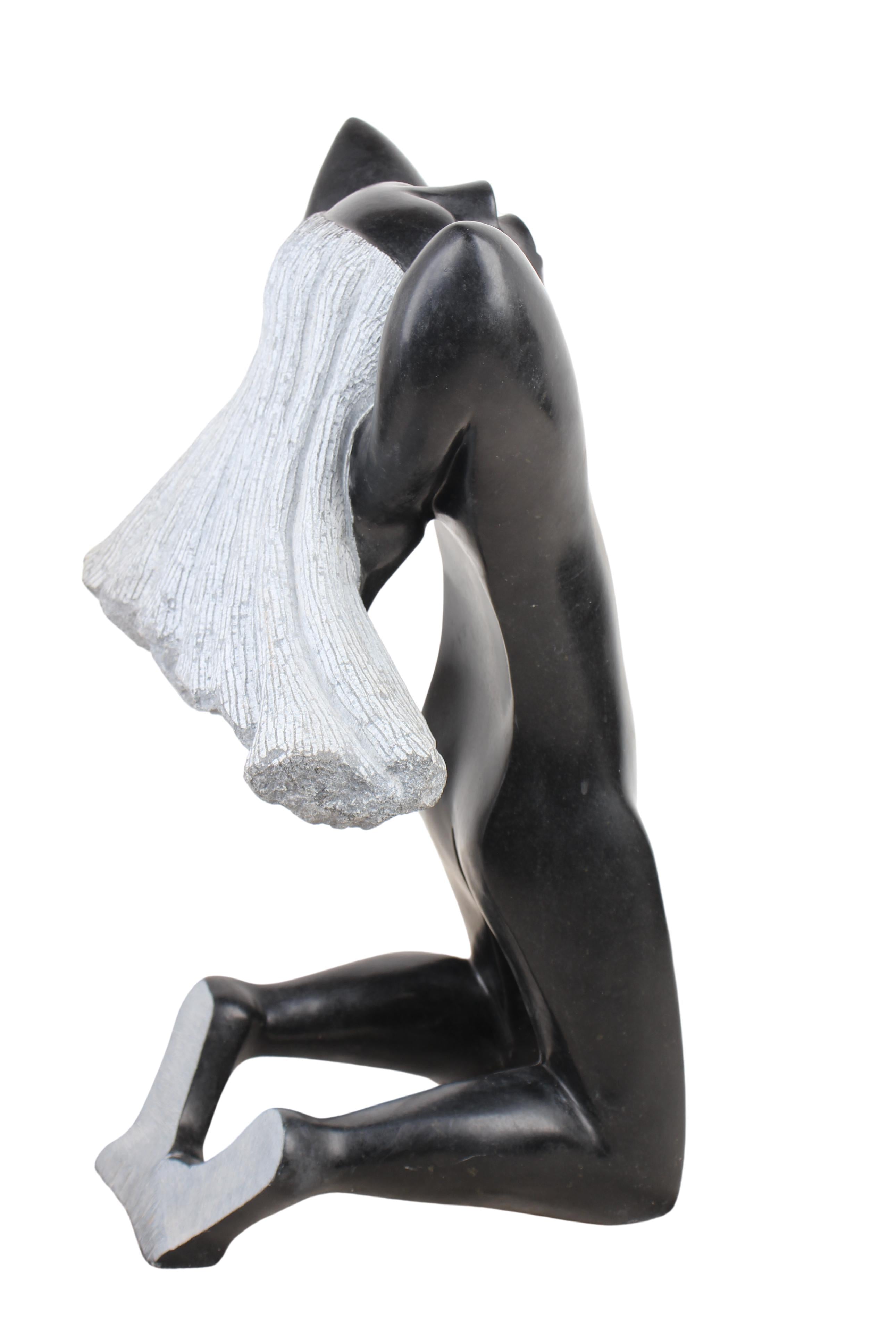 Shona Tribe Springstone Female Sculpture ~29.5" Tall (New 2024) - Shona Stone