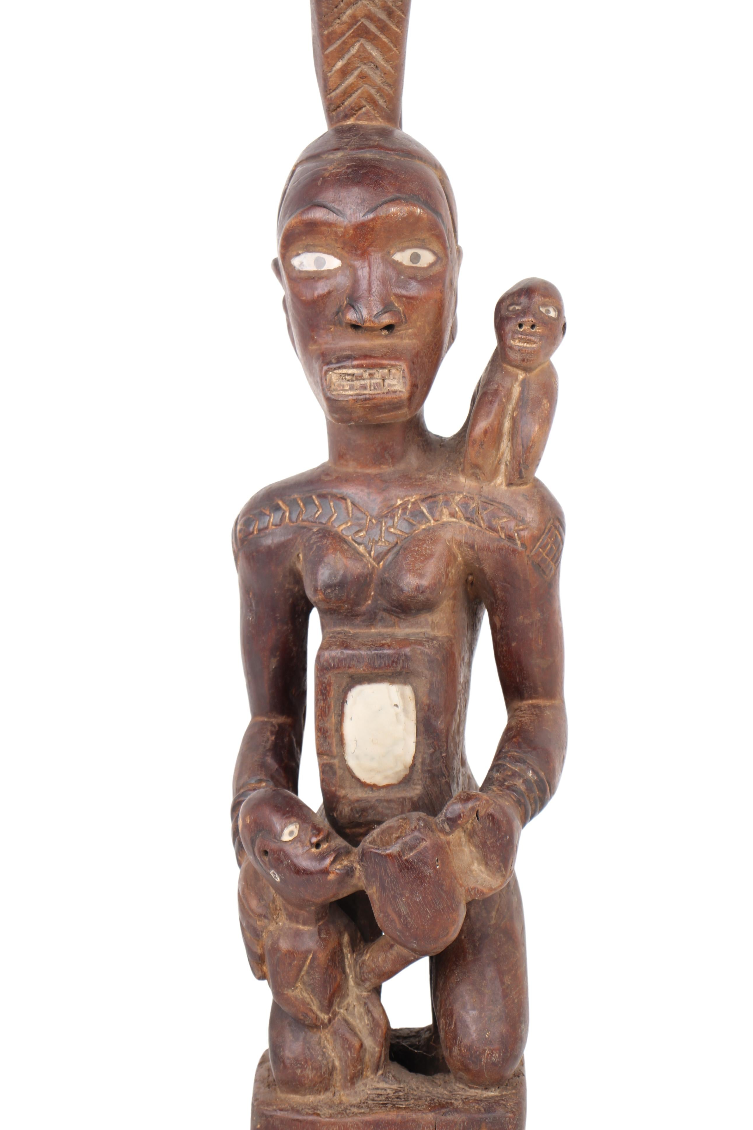 Basongye/Songye Tribe Fetish Statue ~25.6" Tall (New 2024) - West African Artifacts