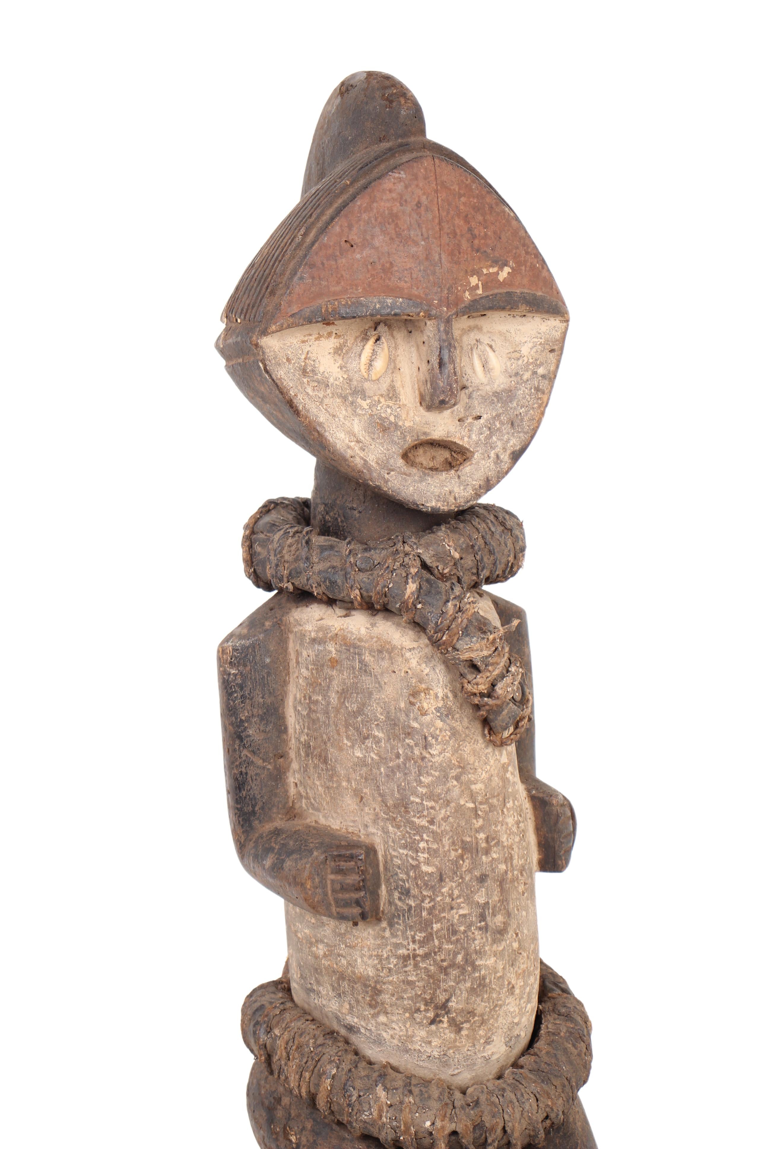 Mbete Tribe Reliquary Male Figure ~25.2" Tall (New 2024) - West African Artifacts