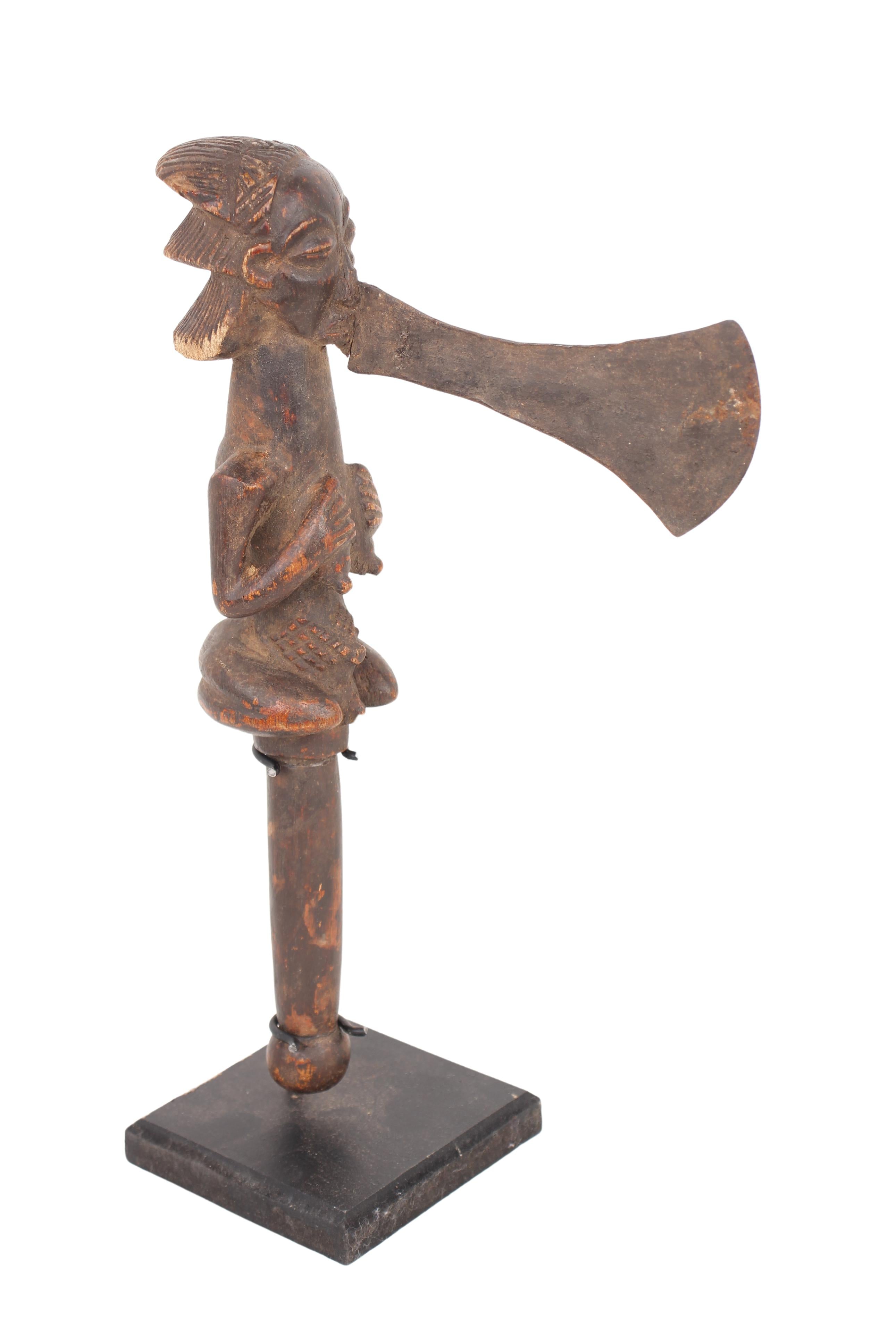 Luba/Baluba Tribe Wooden Axe ~17.3" Tall (New 2024)