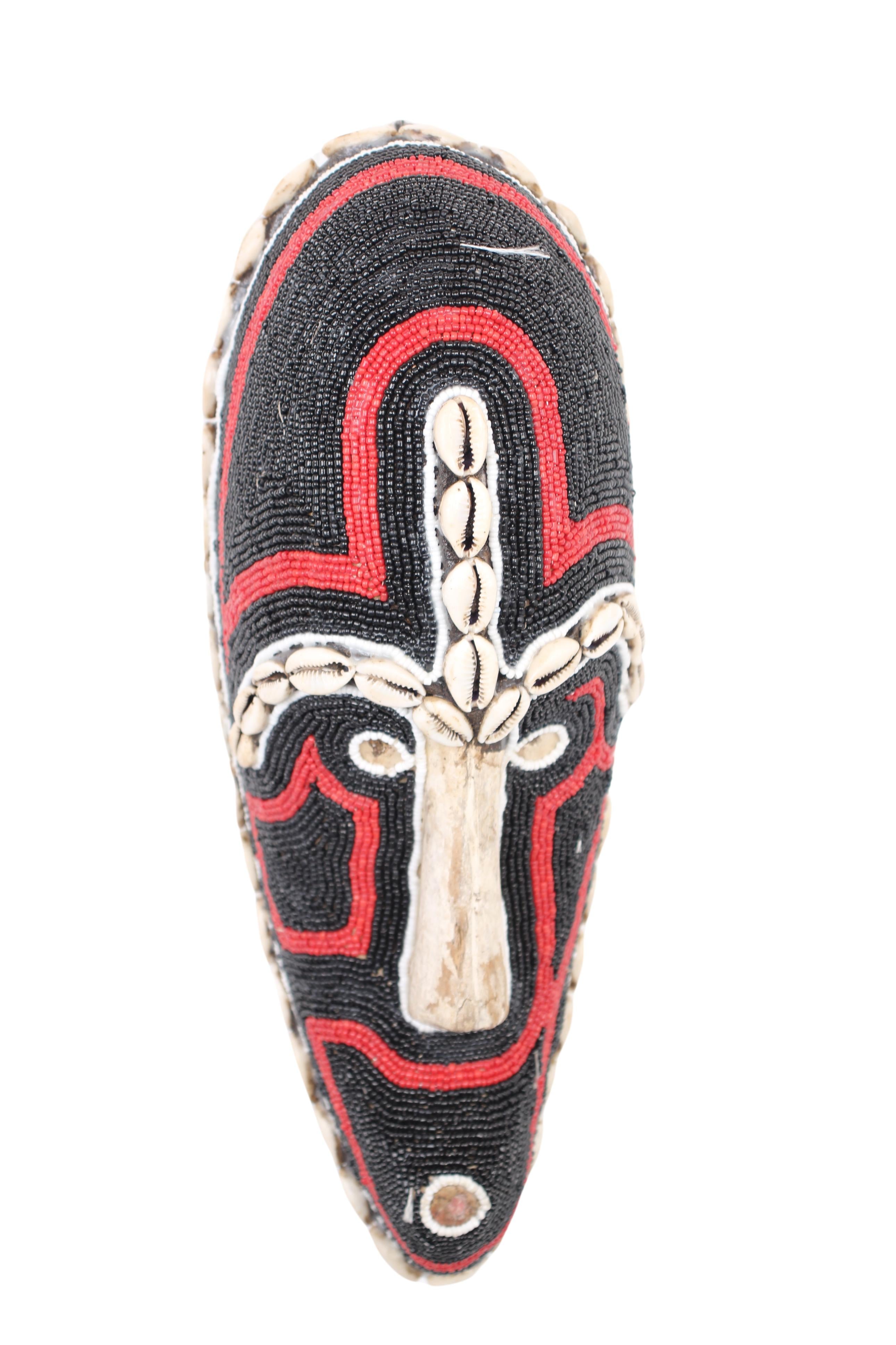 Fang Tribe Beaded Mask ~13" Tall (New 2024) - West African Artifacts