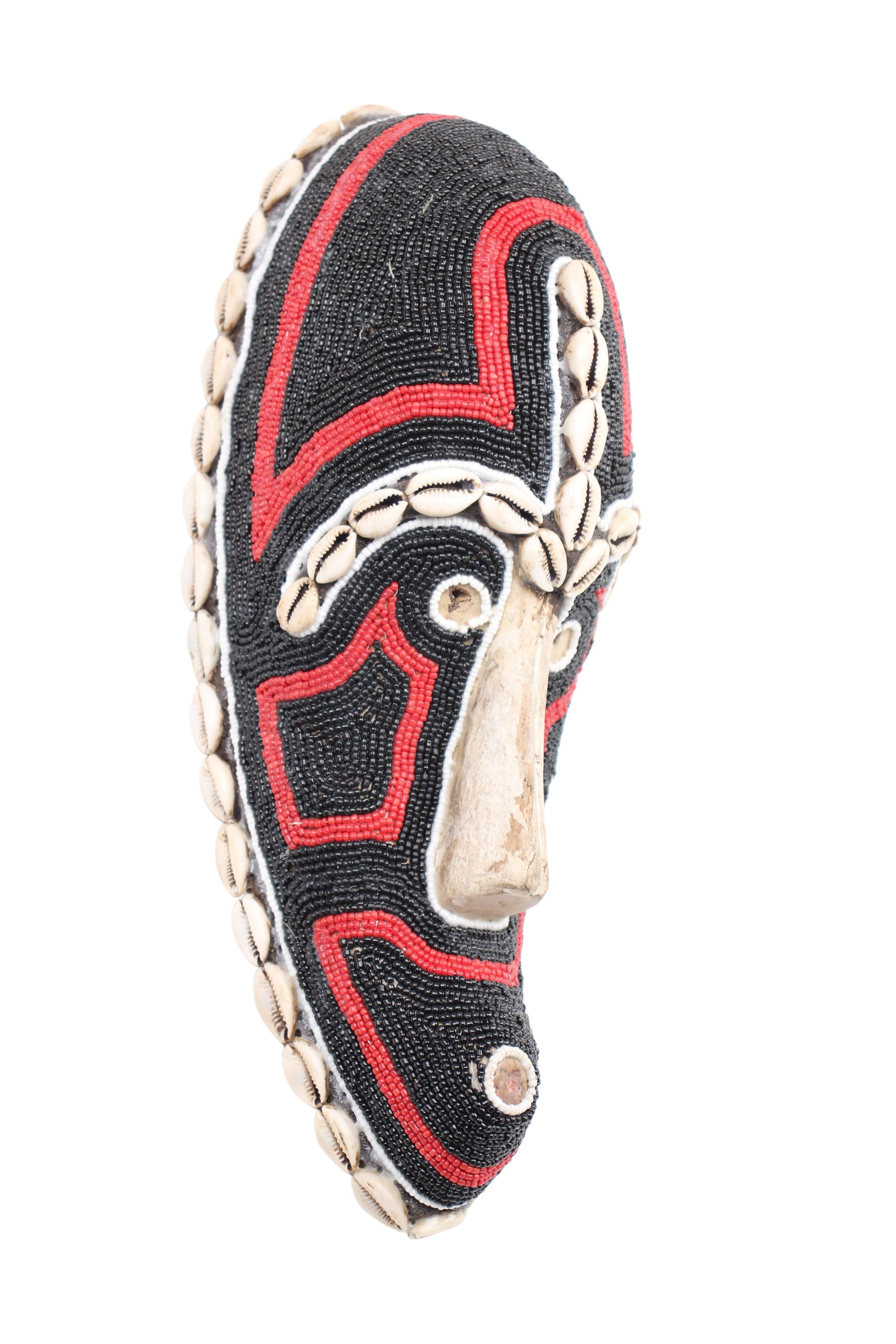 Fang Tribe Beaded Mask ~13" Tall (New 2024)