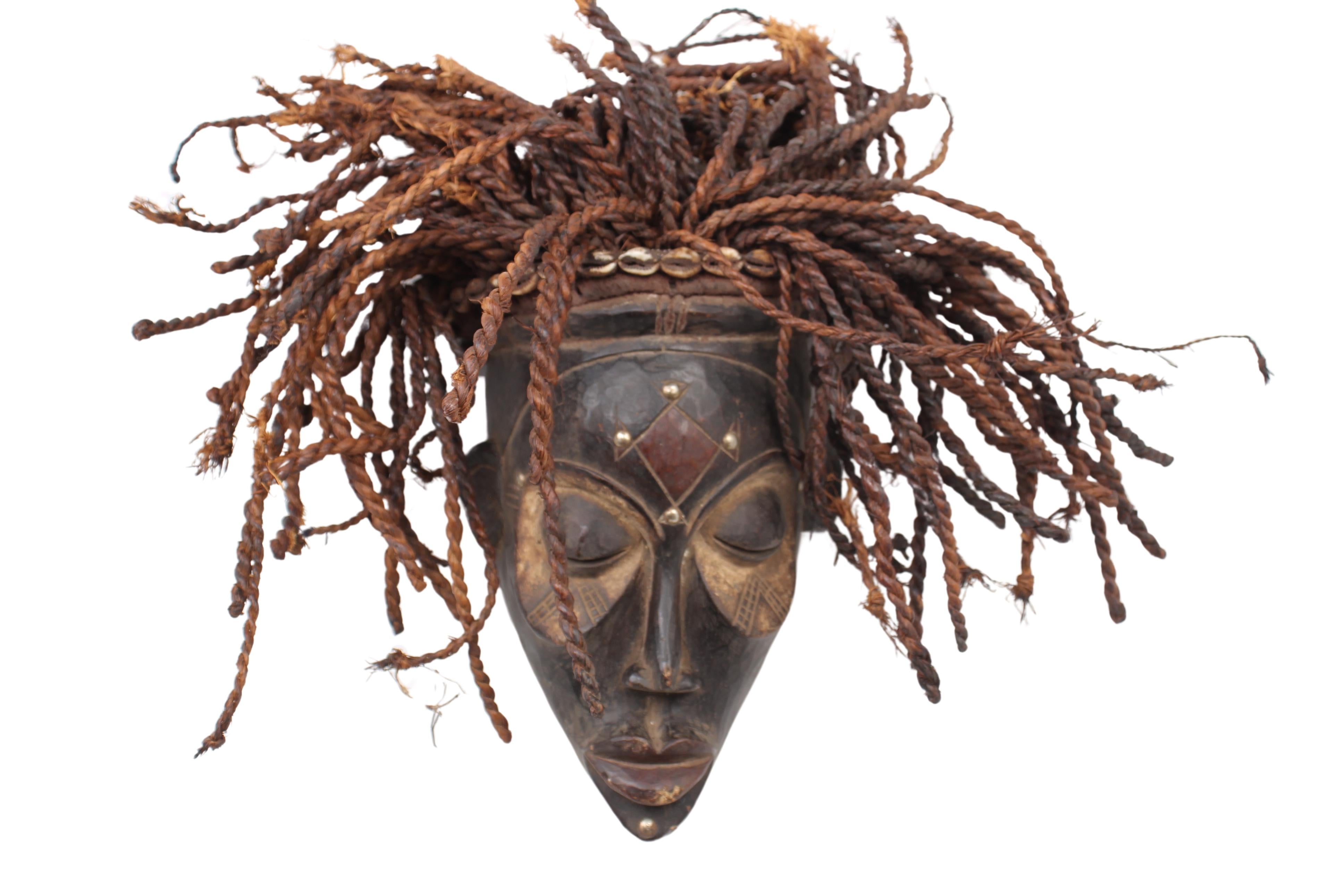 Chokwe Tribe Mask ~15.7" Tall (New 2024) - West African Artifacts