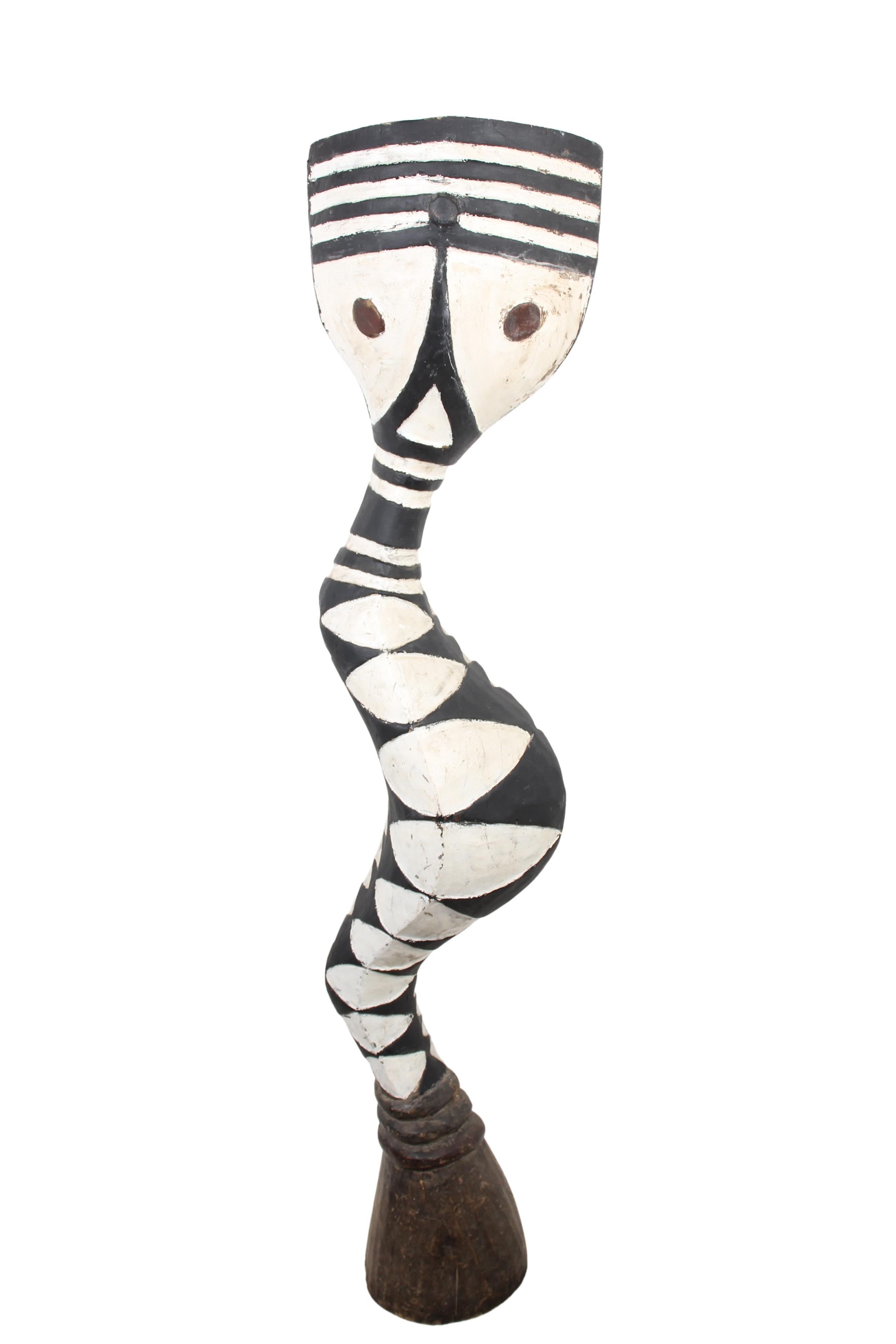 Baga Tribe Snake Sculpture ~71.3" Tall (New 2024)