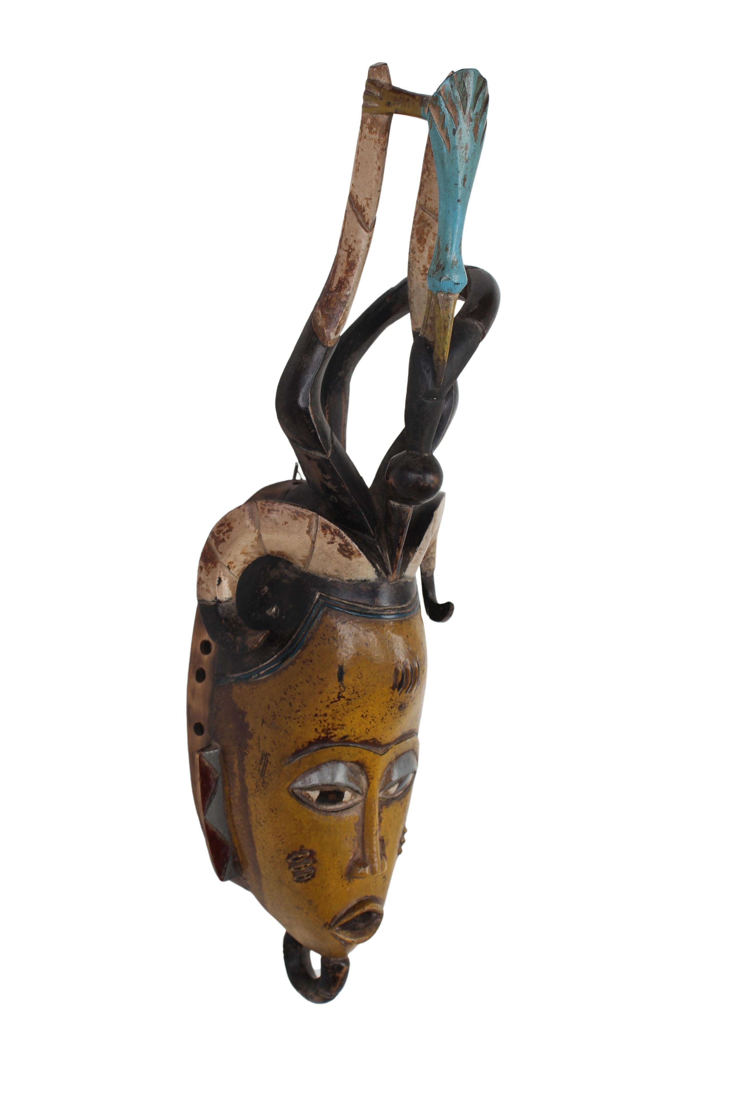 Guro Tribe Mask ~20.5" Tall (New 2024) - West African Artifacts