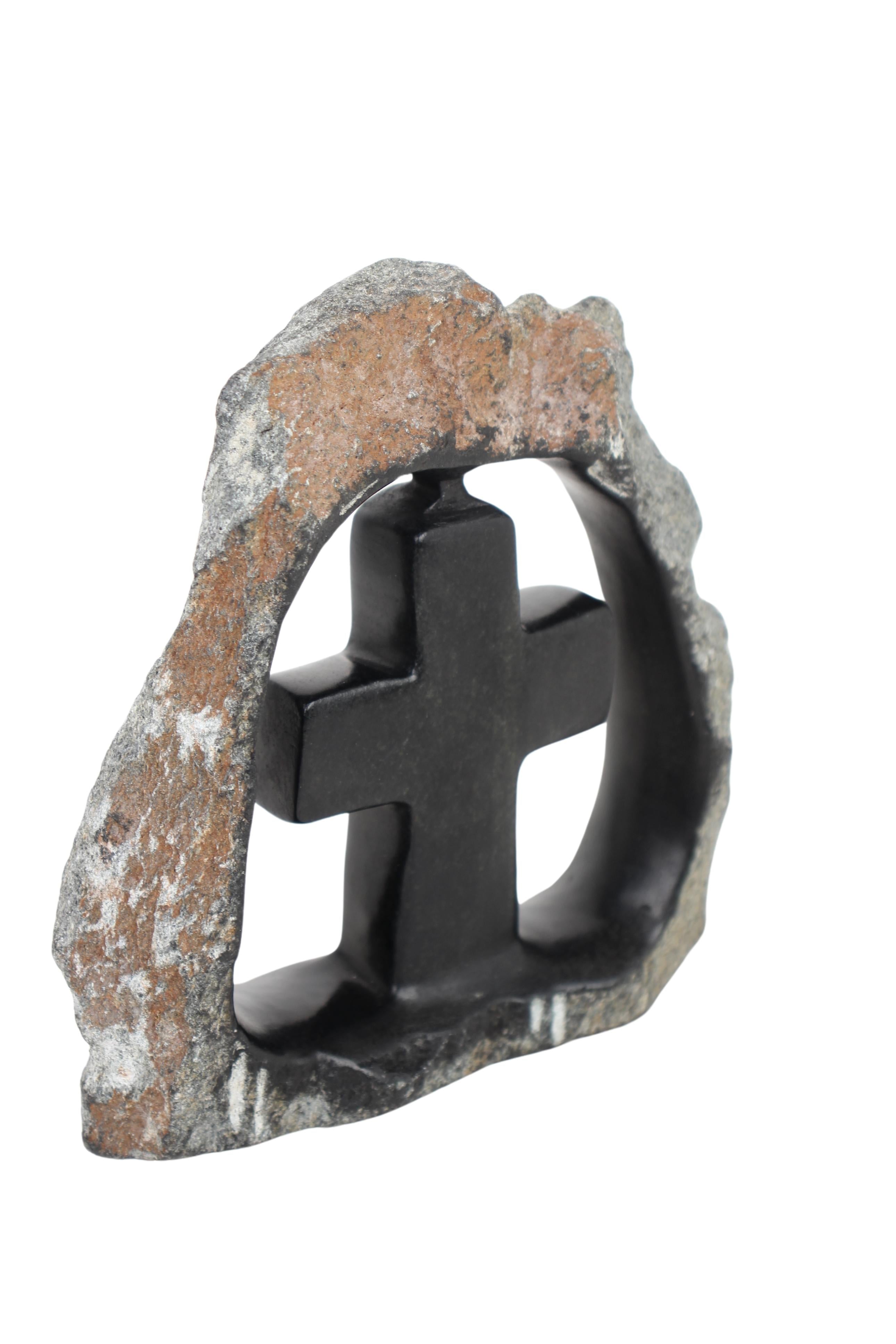 Shona Tribe Serpentine Stone Crosses ~5.9" Tall (New 2024) - Shona Stone