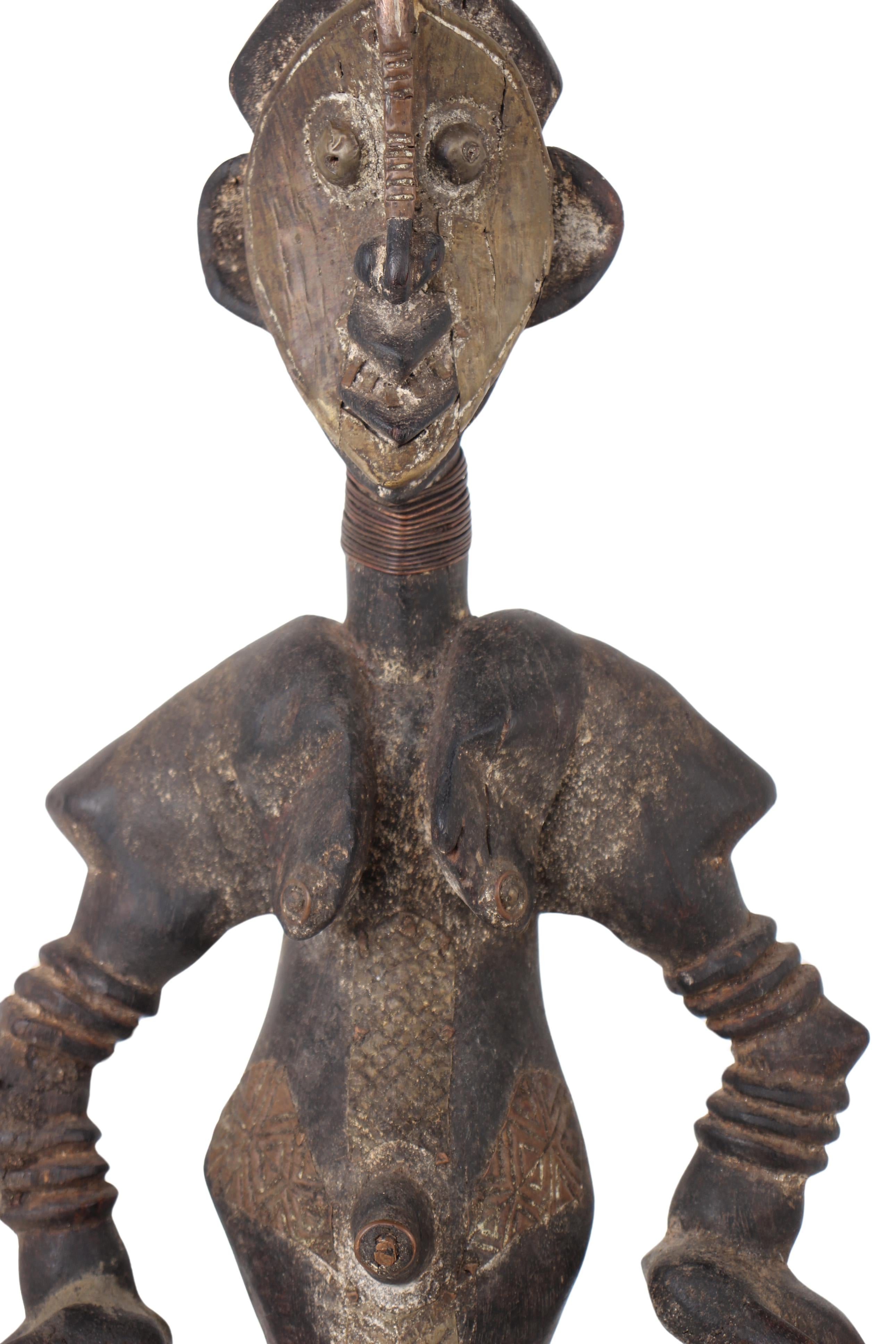 Tikar Tribe Sculpture ~23.6" Tall (New 2024) - West African Artifacts