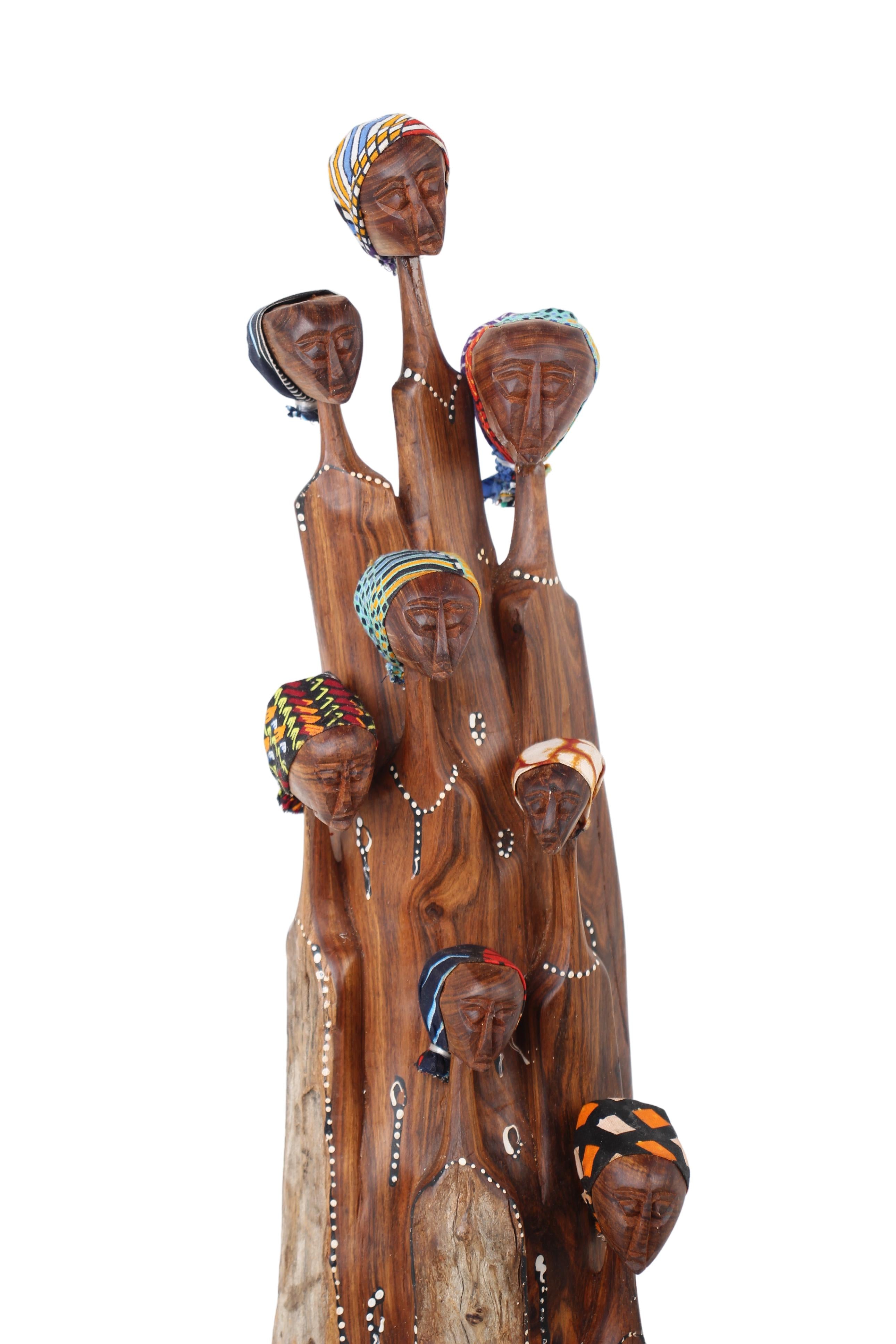 Makonde Tribe Mozambican Family ~22" Tall (New 2024)