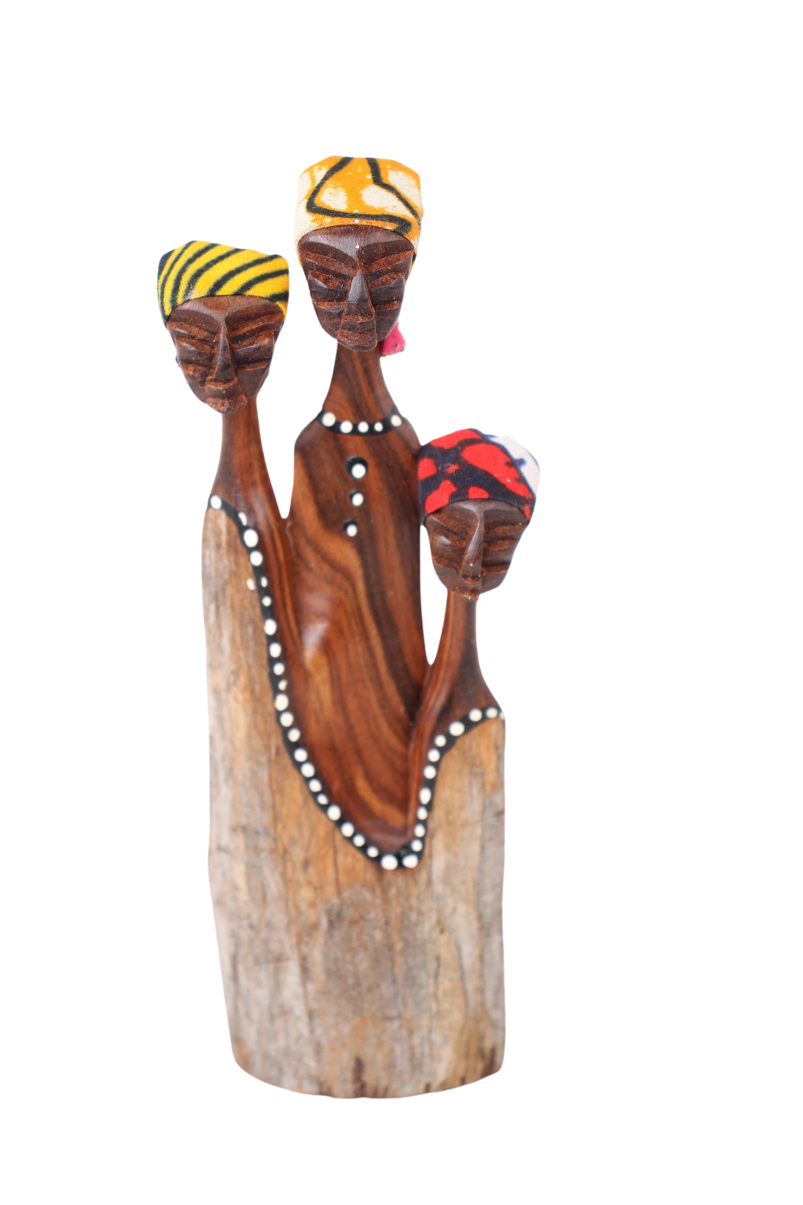 Makonde Tribe Mozambican Family ~6.7" Tall (New 2024)