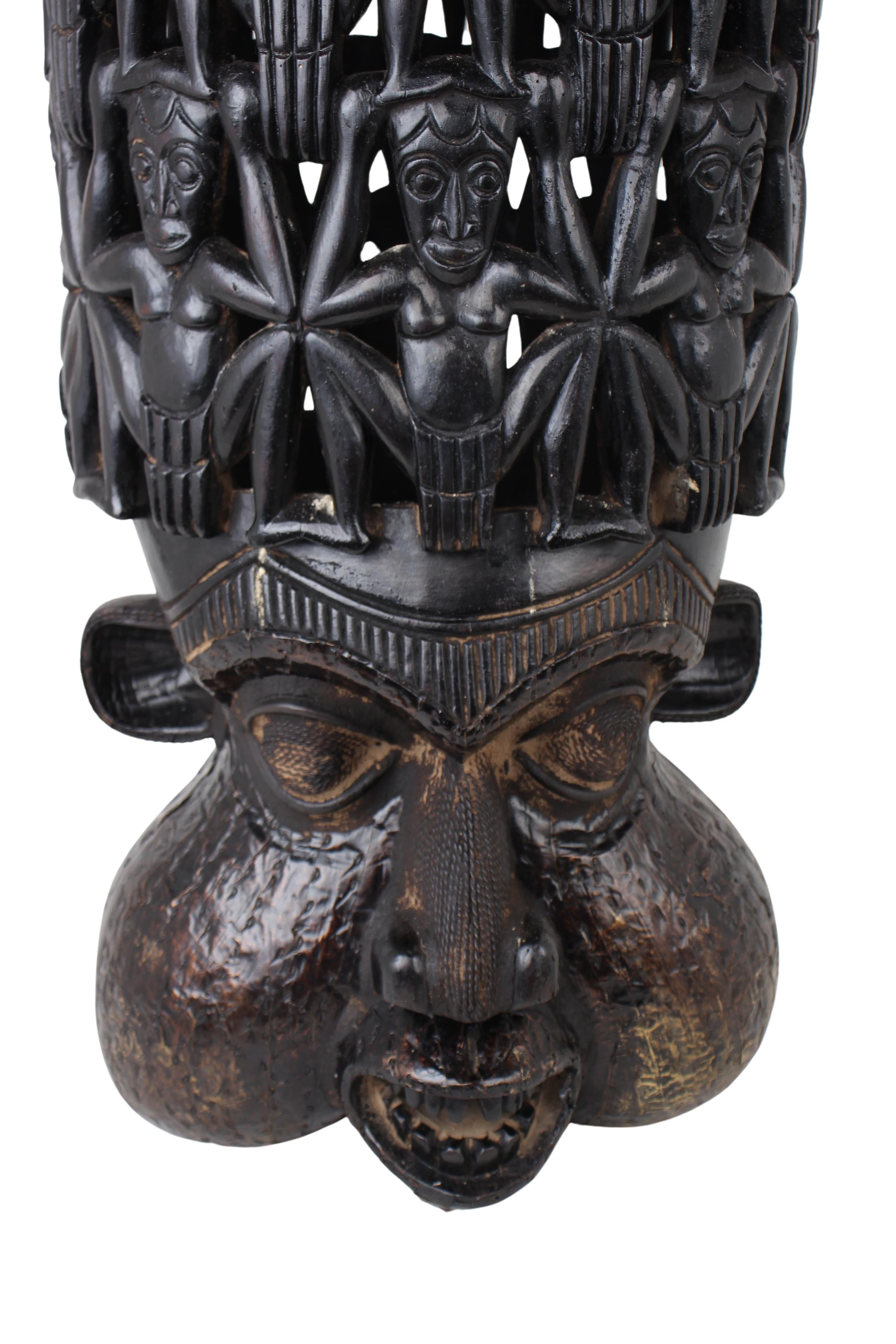 Bamileke Tribe Mask ~45.3" Tall (New 2024)