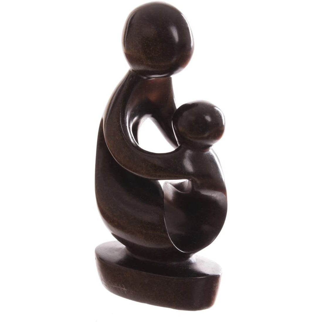 Shona Tribe Serpentine Stone Mother and Child - Spiral ~7.9" Tall - Mother and Child - Spiral