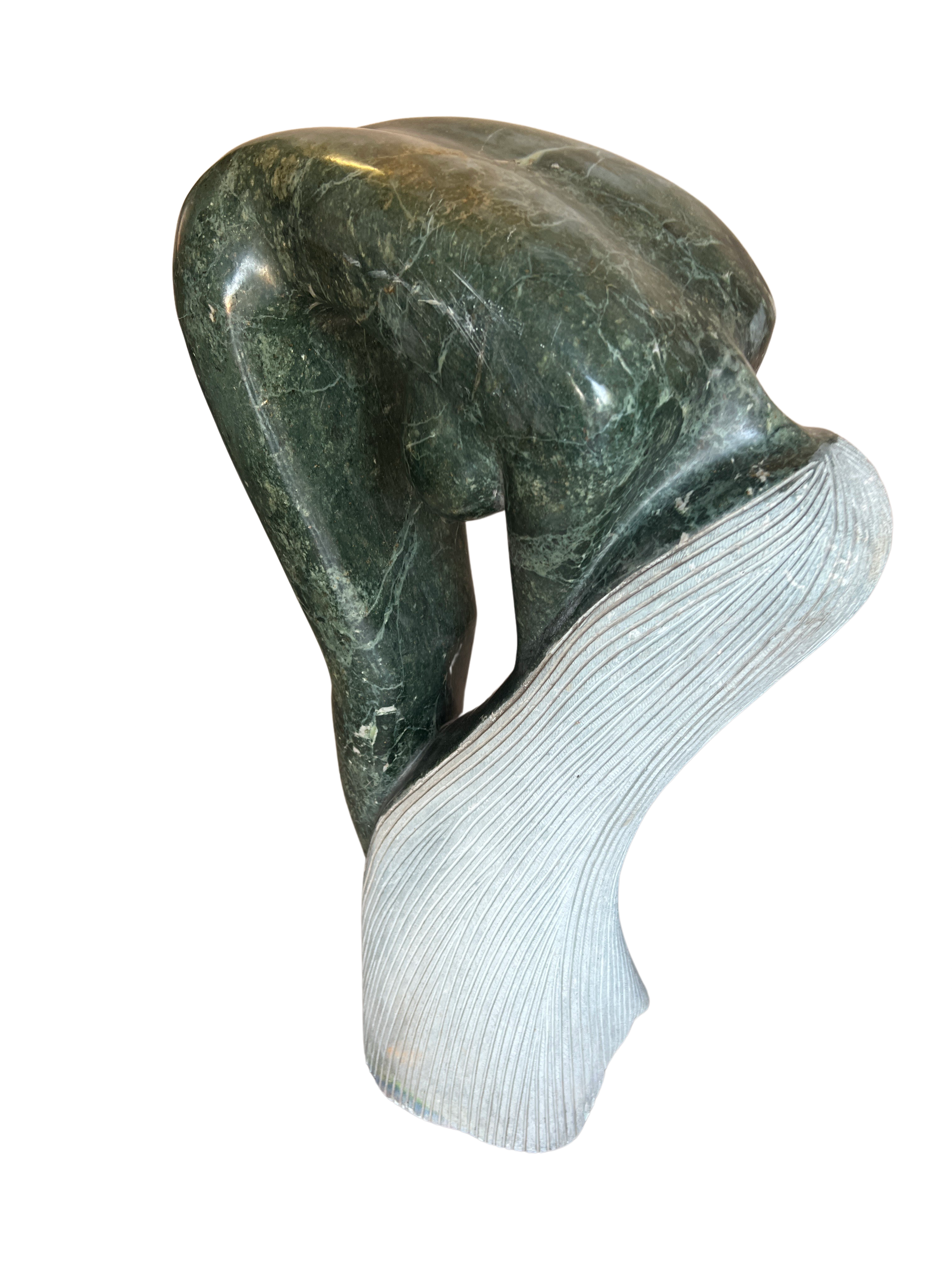 Shona Tribe Opal Stone Bathing Lady - Shona