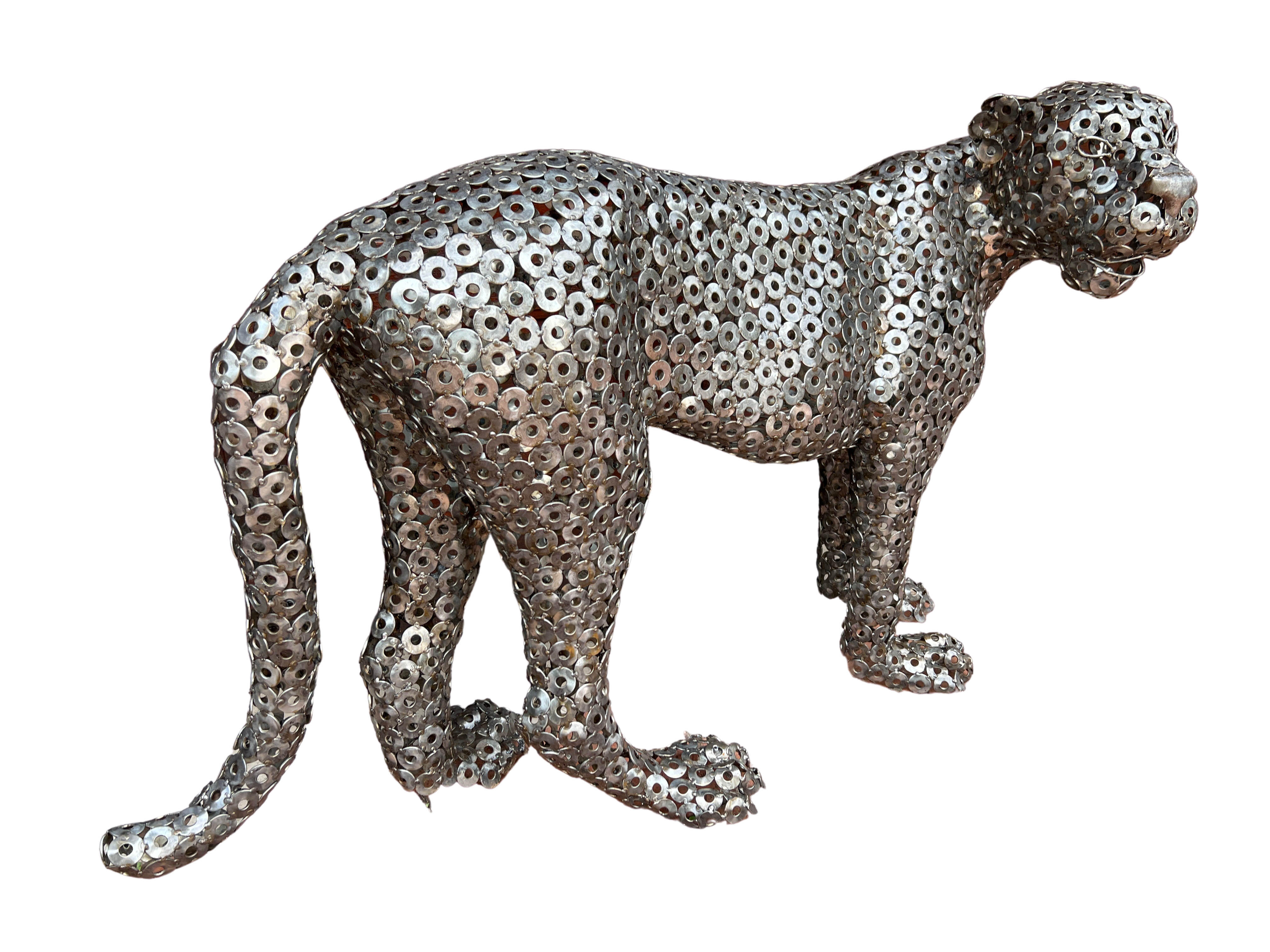 Shona Tribe Metal Leopard